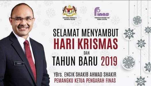 PEMANGKU KETUA PENGARAH DAN SELURUH WARGA PERBADANAN KEMAJUAN FILEM NASIONAL MALAYSIA (FINAS) INGIN MENGUCAPKAN SELAMAT MENYAMBUT HARI KRISMAS KHUSUSNYA KEPADA PENGANUT AGAMA KRISTIAN DAN TAHUN BARU 2019 KEPADA SEMUA RAKYAT MALAYSIA.