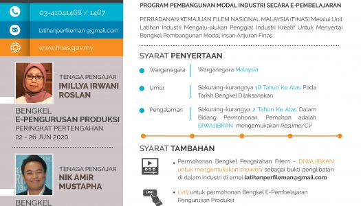 DAFTAR SEGERA UNTUK BENGKEL E-PEMBELAJARAN PENGURUSAN PRODUKSI & BENGKEL PENGARAHAN FINAS