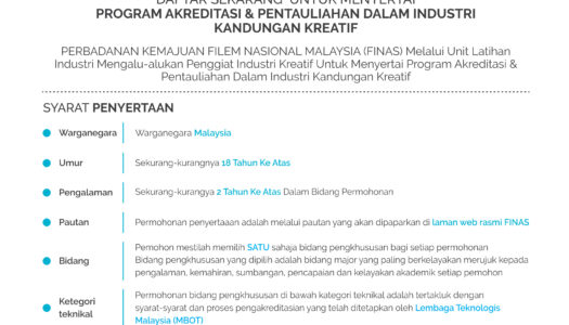 PROGRAM AKREDITASI DAN PENTAULIAHAN INDUSTRI KANDUNGAN KREATIF